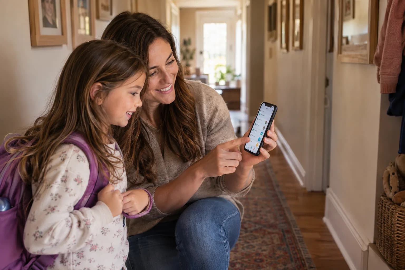 Parent logging a good behavior moment for their child on a digital behavior chart app